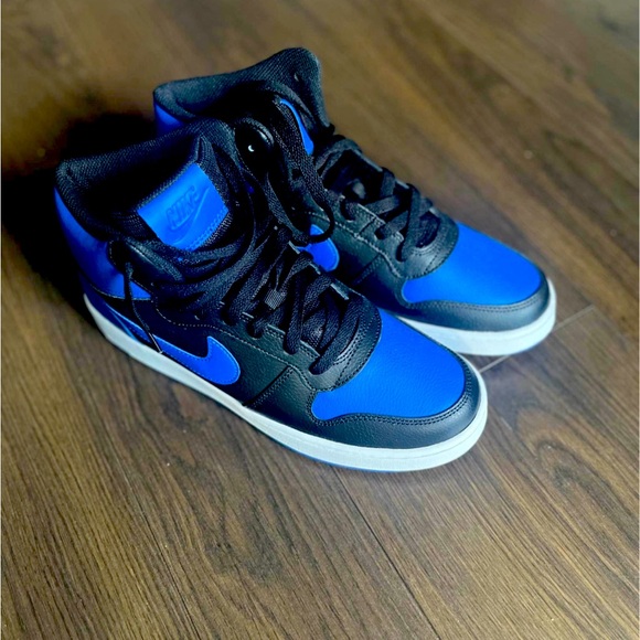 Nike Ebernon Mid Black Game Royal Shoes - Picture 2 of 5